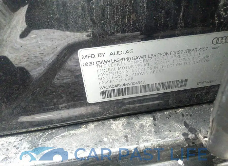 WAU8DAF89MN004547# 9