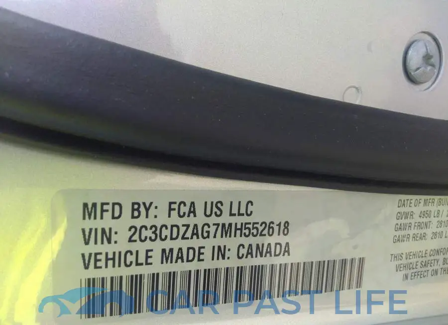 2C3CDZAG7MH552618# 9