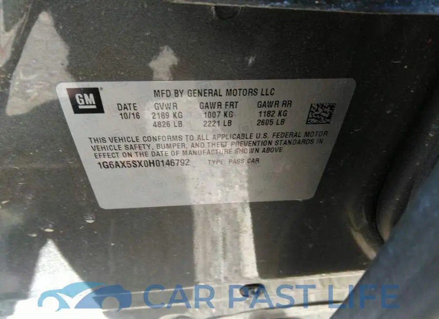 1G6AX5SX0H0146792# 9