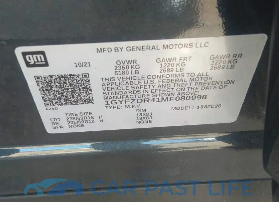 1GYFZDR41MF080998# 9
