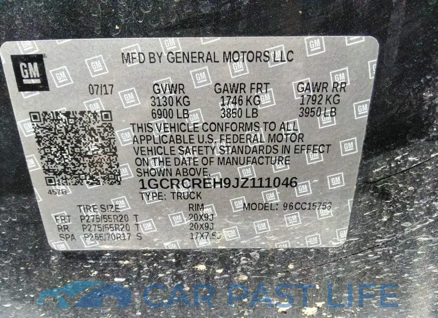 1GCRCREH9JZ111046# 9