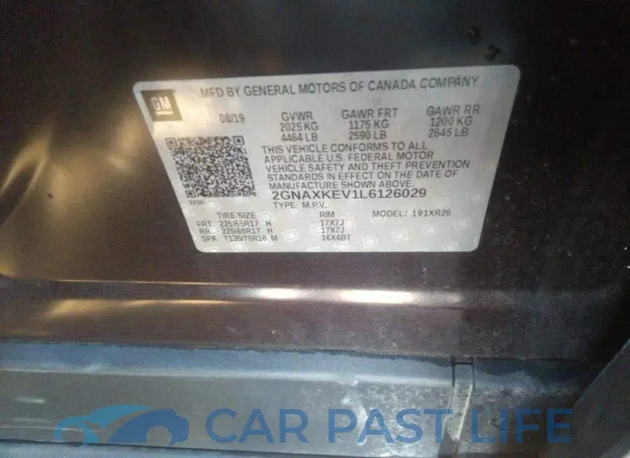 2GNAXKEV1L6126029# 9