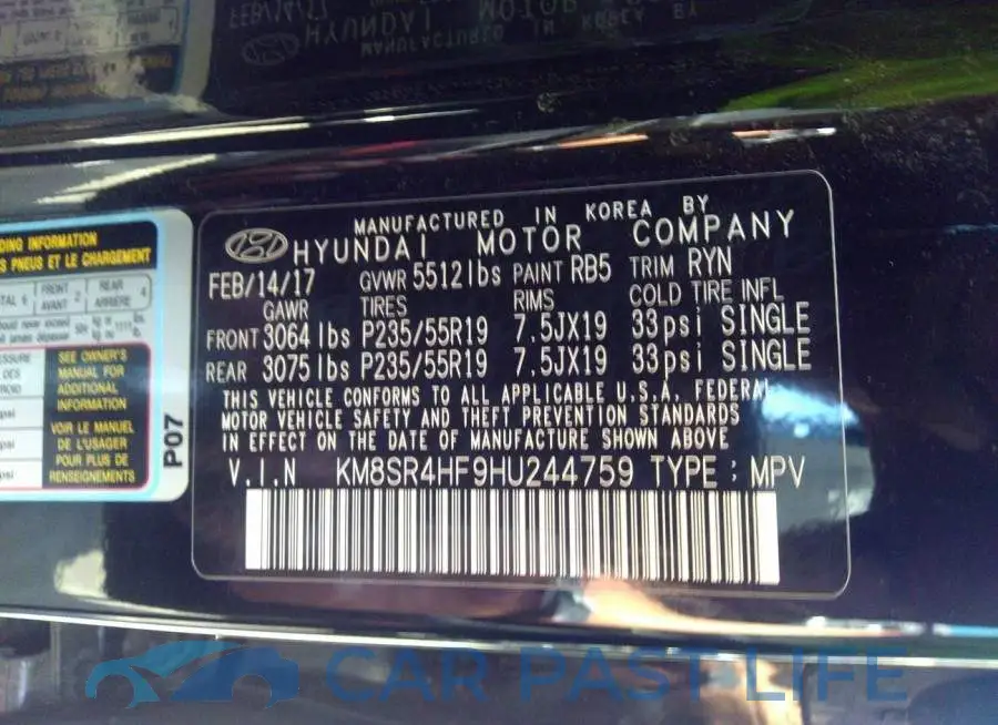 KM8SR4HF9HU244759# 9