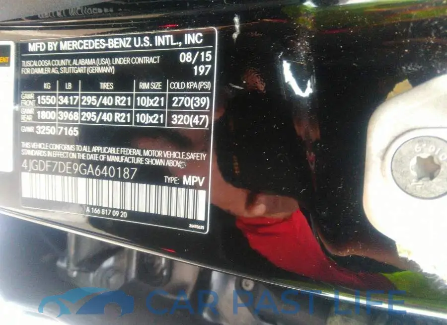4JGDF7DE9GA640187# 9