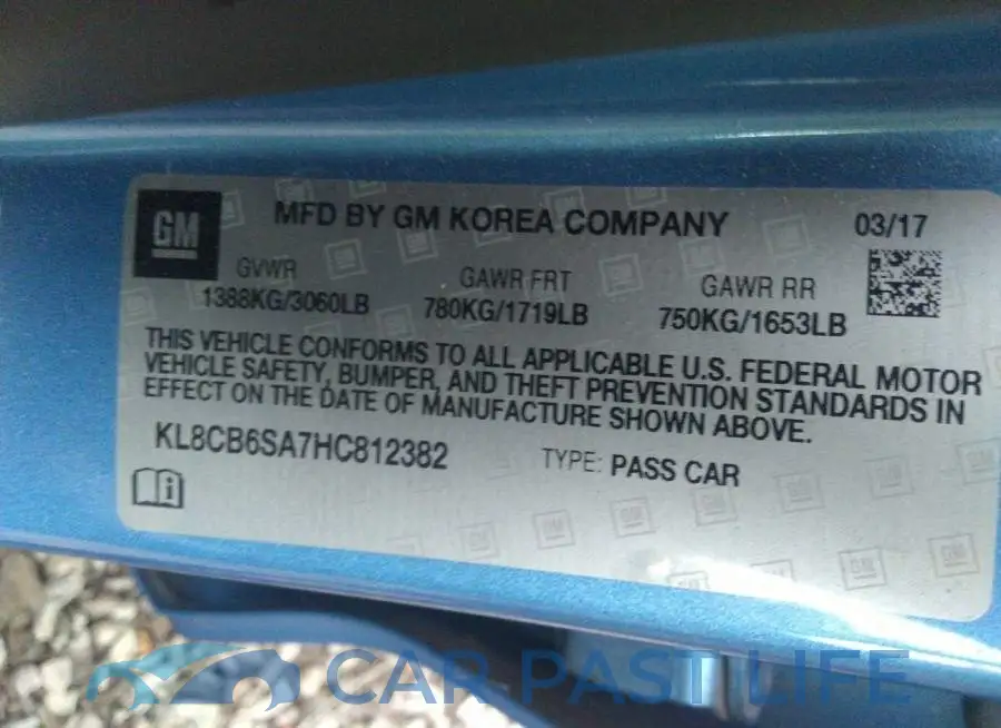 KL8CB6SA7HC812382# 9