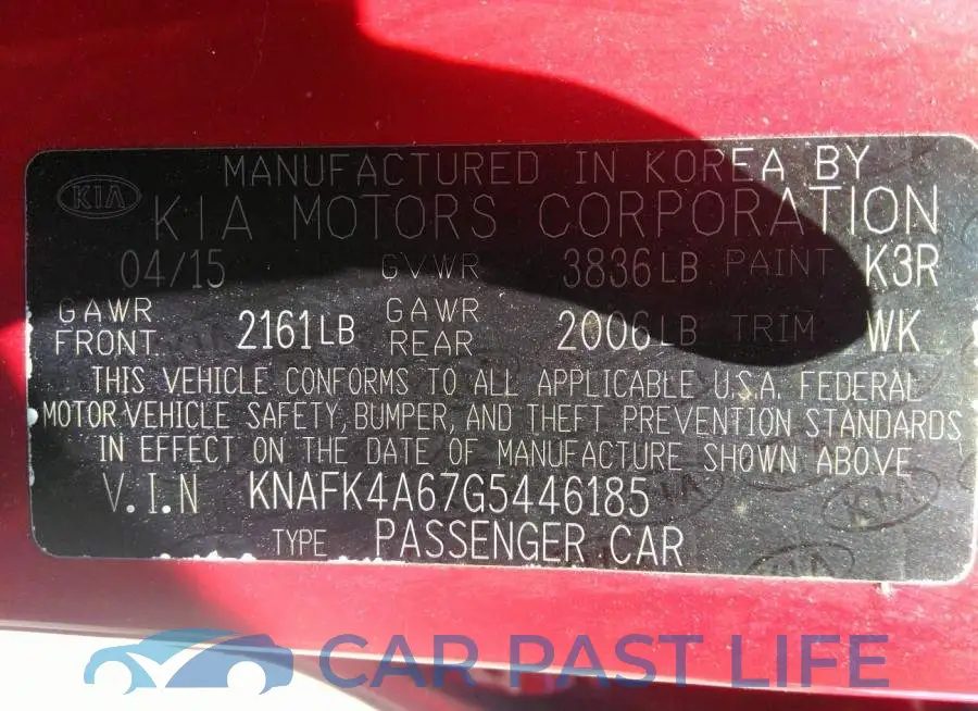 KNAFK4A67G5446185# 9