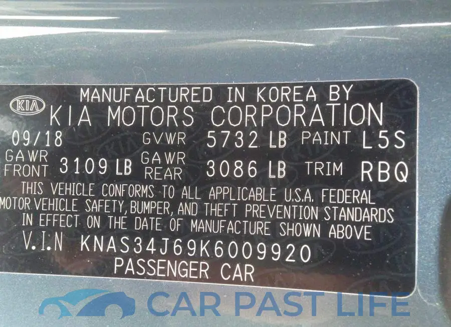 KNAS34J69K6009920# 9