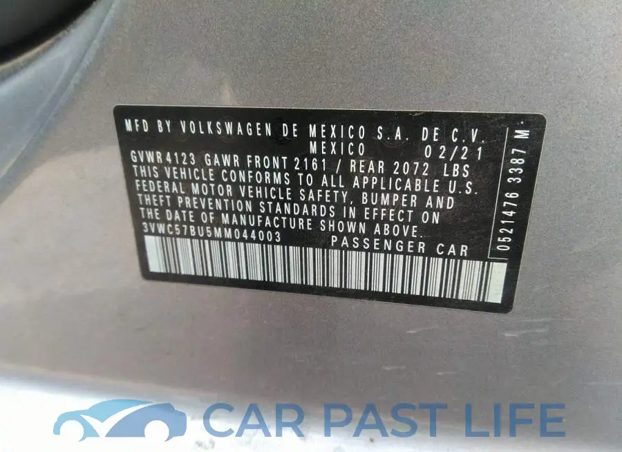 3VWC57BU5MM044003# 9