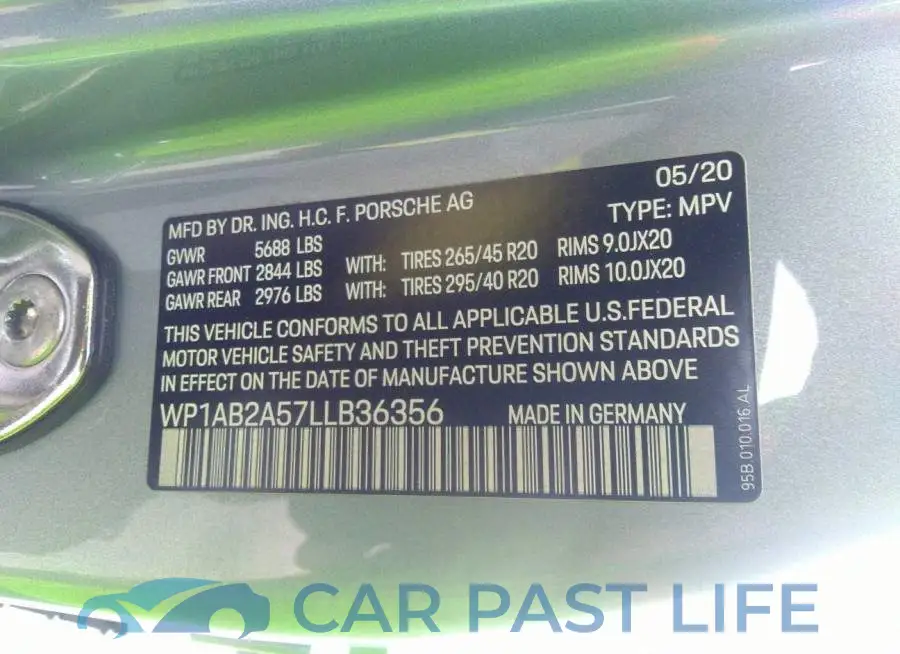 WP1AB2A57LLB36356# 9