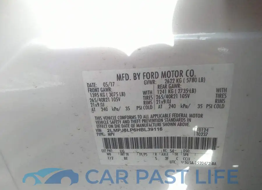 2LMPJ8LP6HBL39116# 9