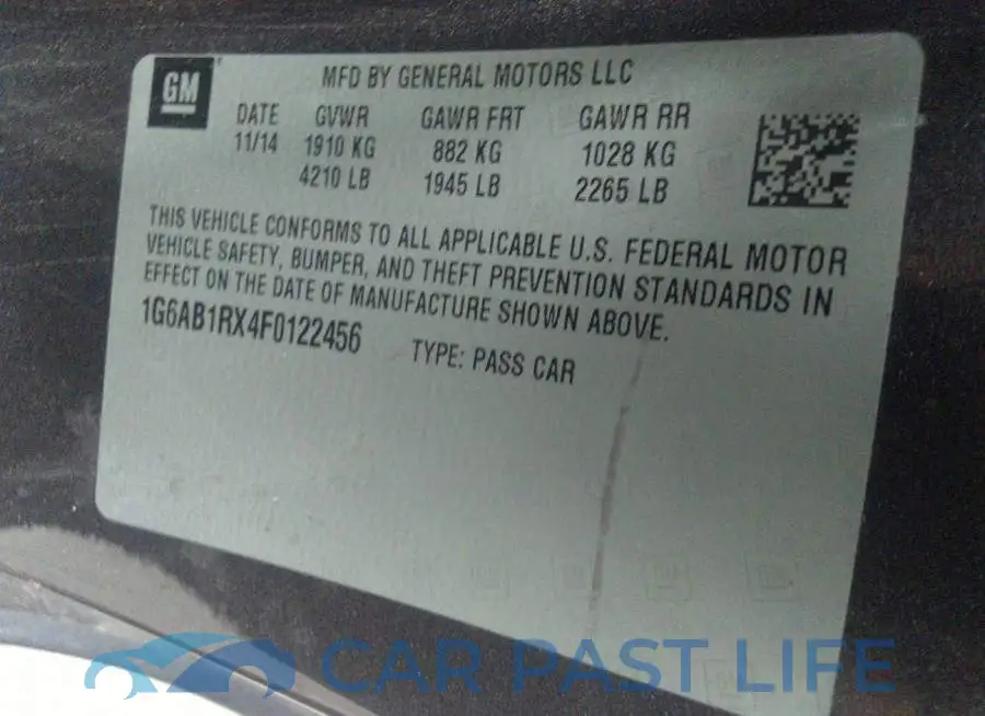 1G6AB1RX4F0122456# 9