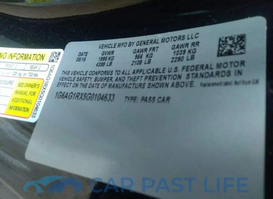 1G6AG1RX5G0104633# 9