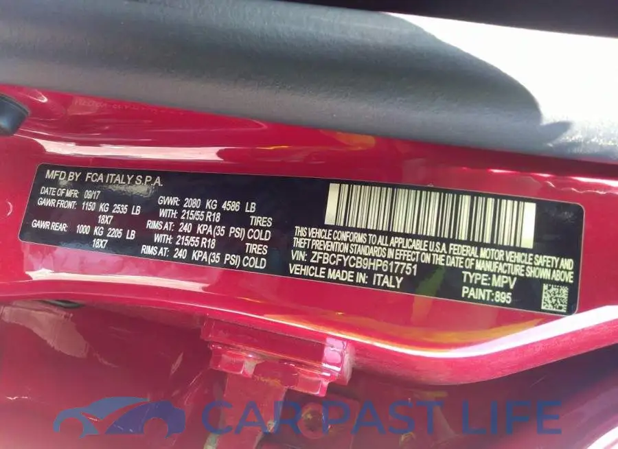 ZFBCFYCB9HP617751# 9