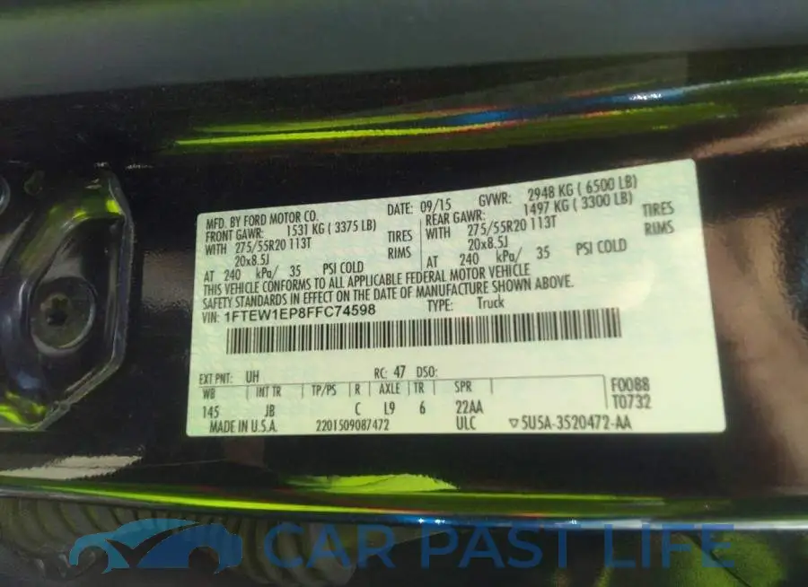 1FTEW1EP8FFC74598# 9