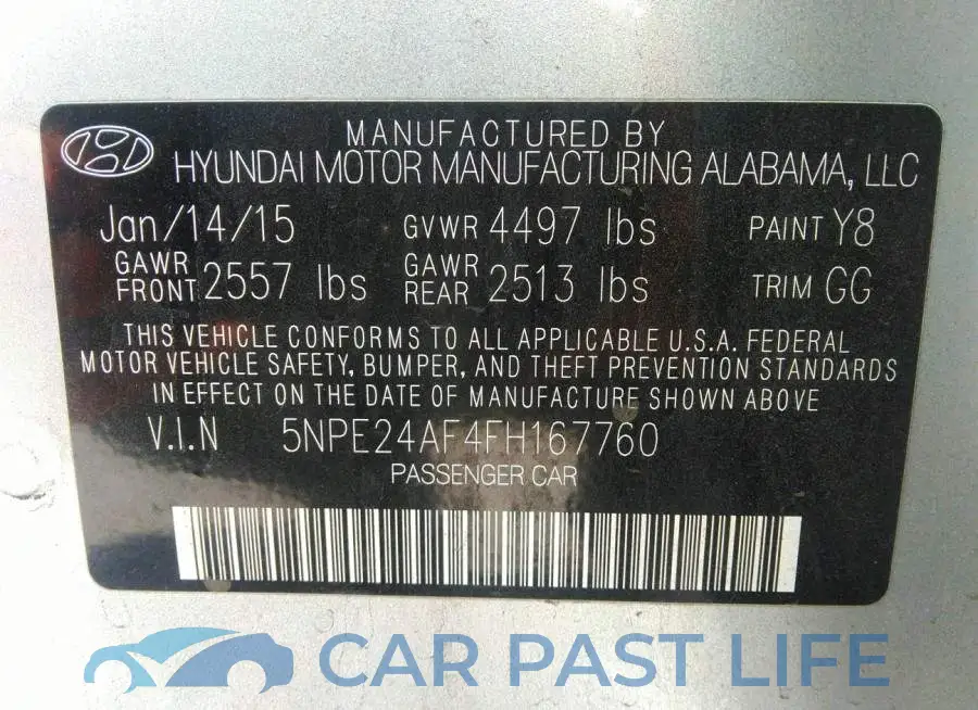 5NPE24AF4FH167760# 9