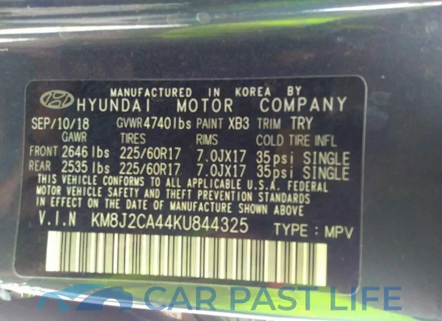 KM8J2CA44KU844325# 9