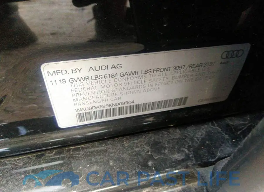 WAU8DAF89KN009504# 9
