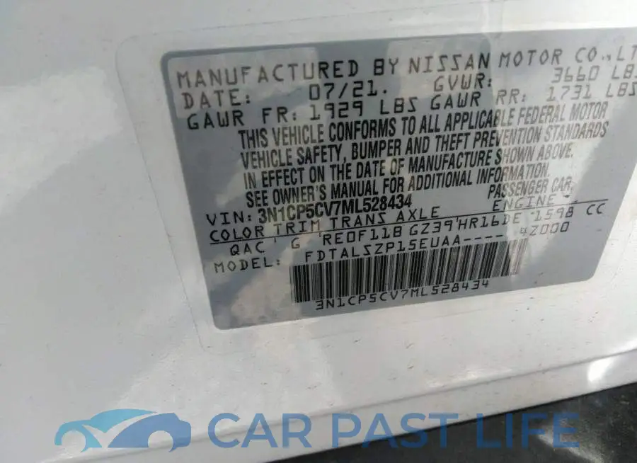 3N1CP5CV7ML528434# 9