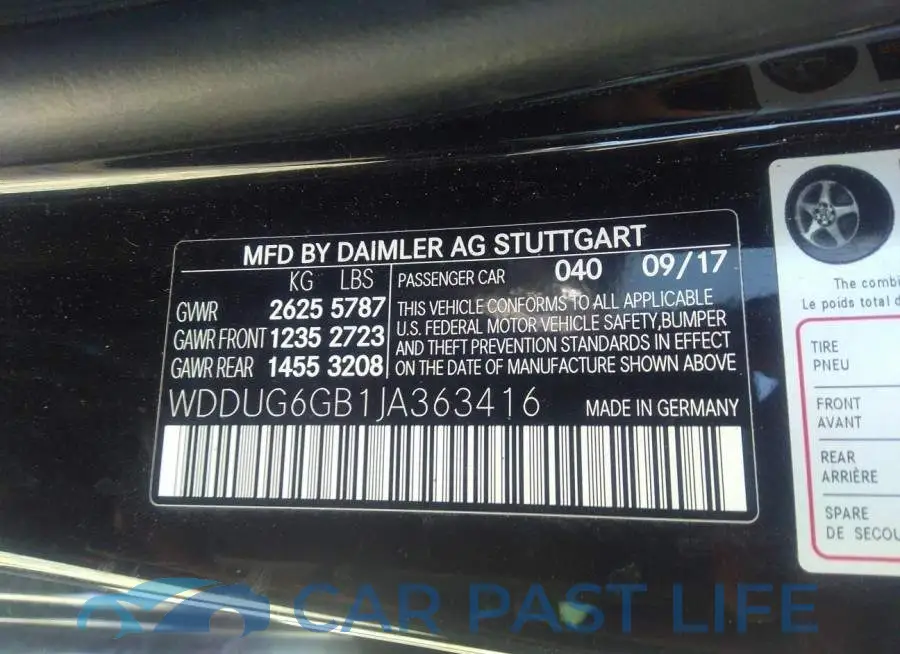 WDDUG6GB1JA363416# 9