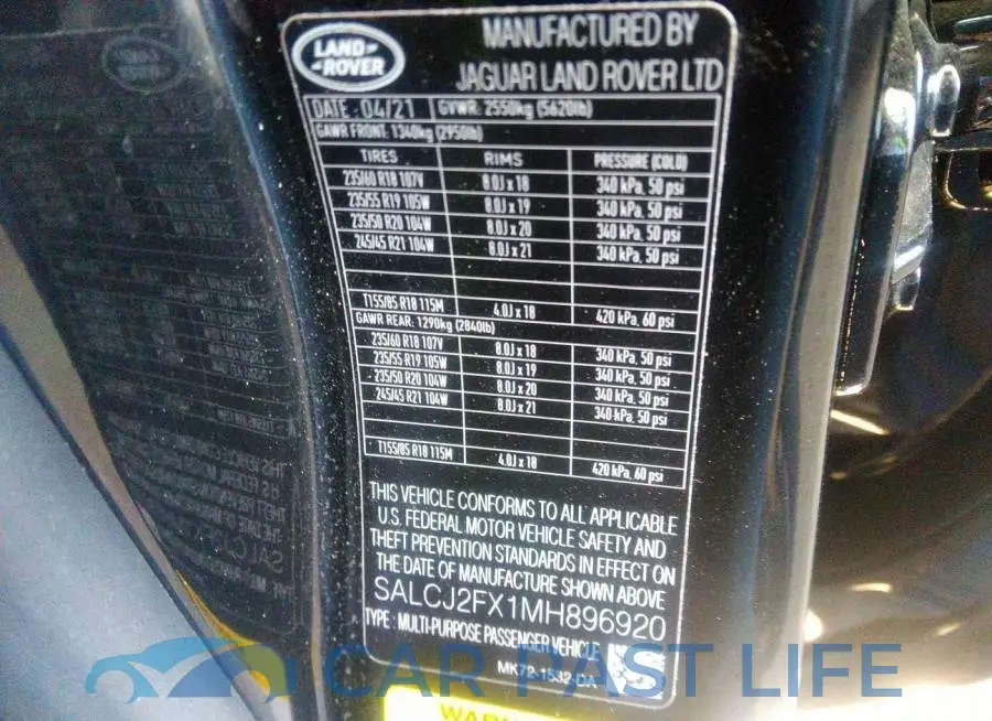 SALCJ2FX1MH896920# 9