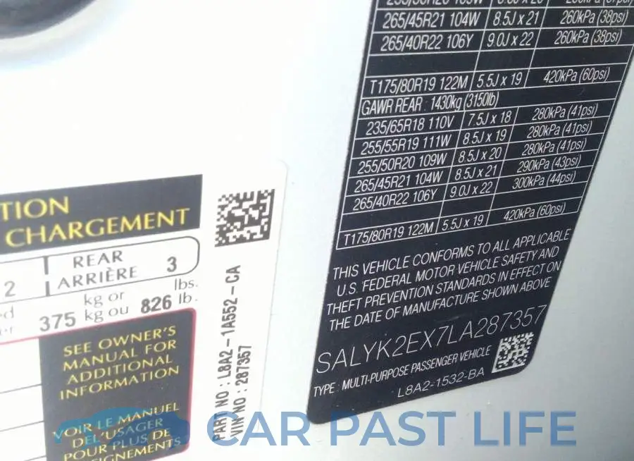 SALYK2EX7LA287357# 9