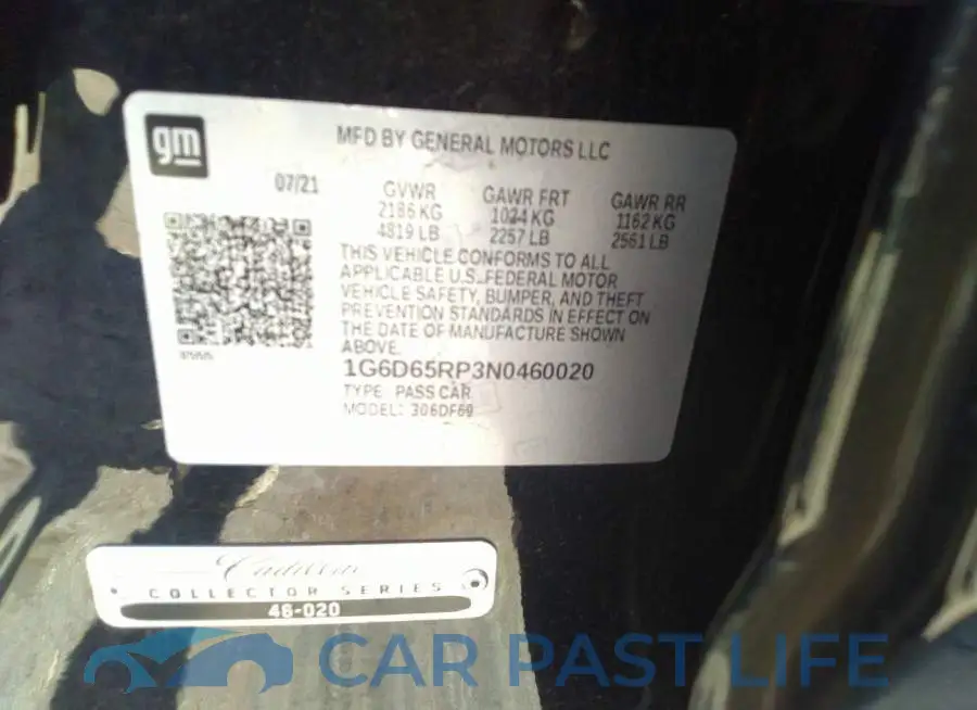 1G6D65RP3N0460020# 9