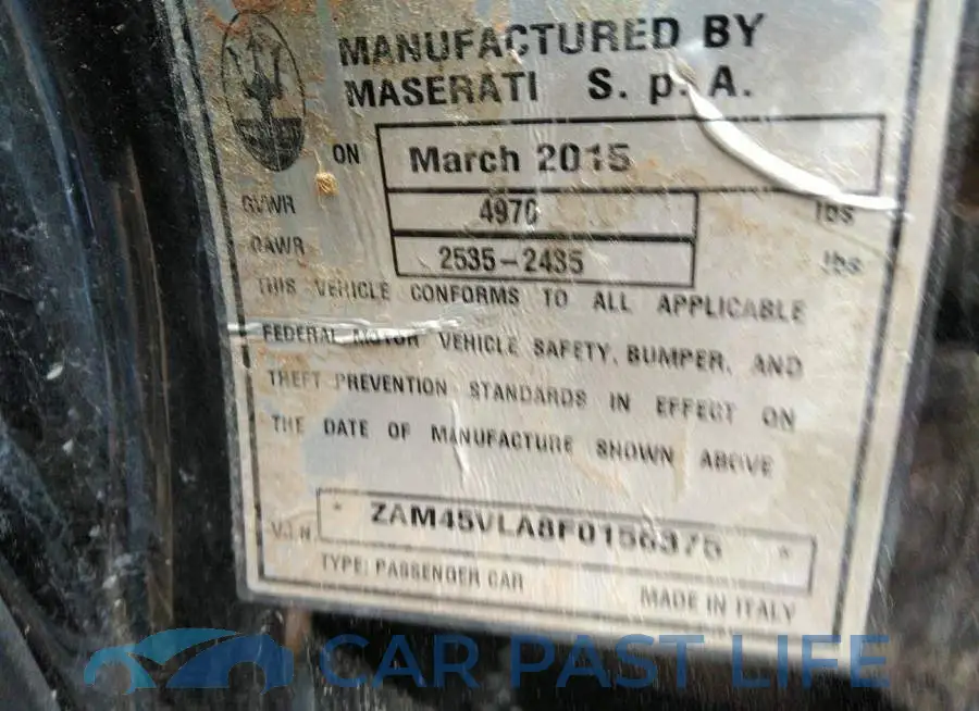 ZAM45VLA8F0156375# 9