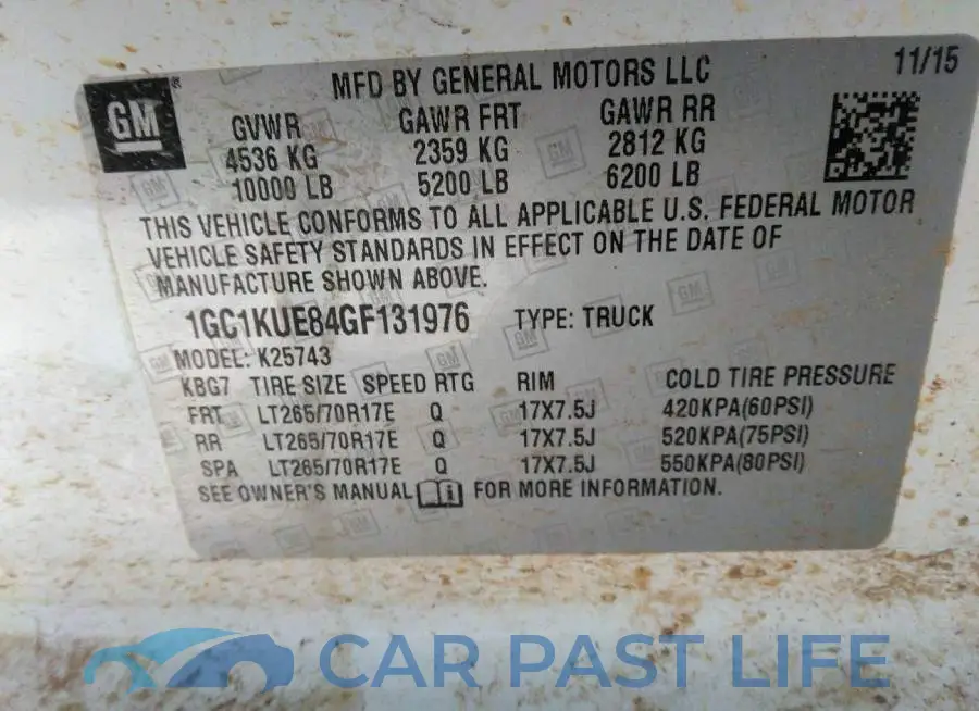 1GC1KUE84GF131976# 9