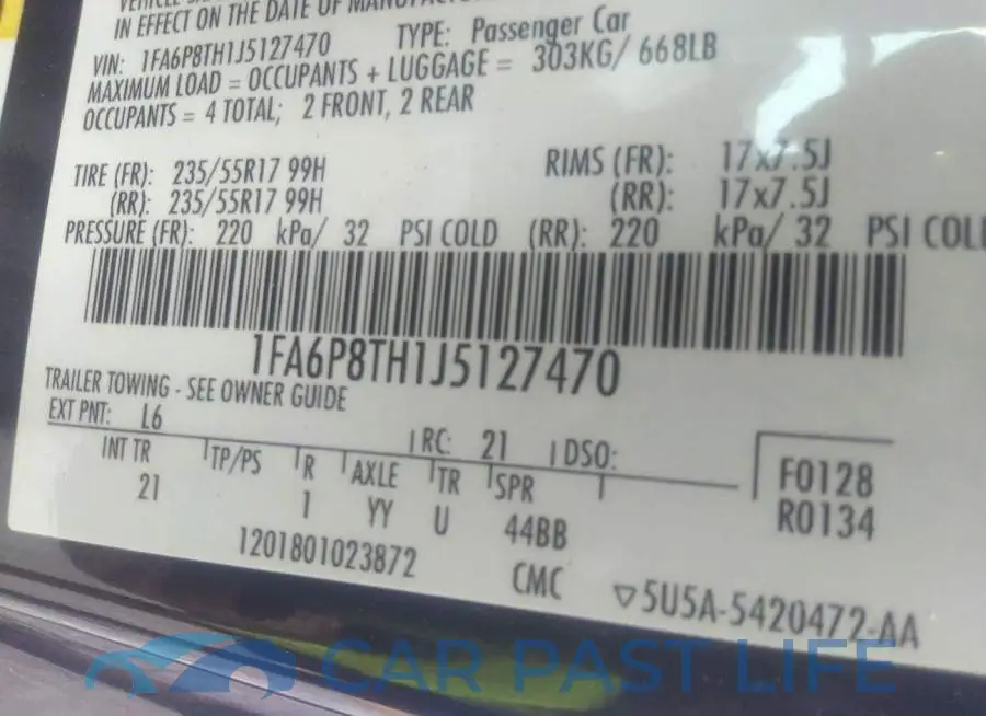 1FA6P8TH1J5127470# 9