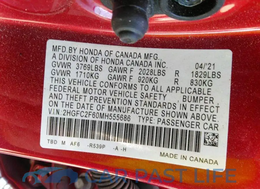 2HGFC2F60MH555686# 9