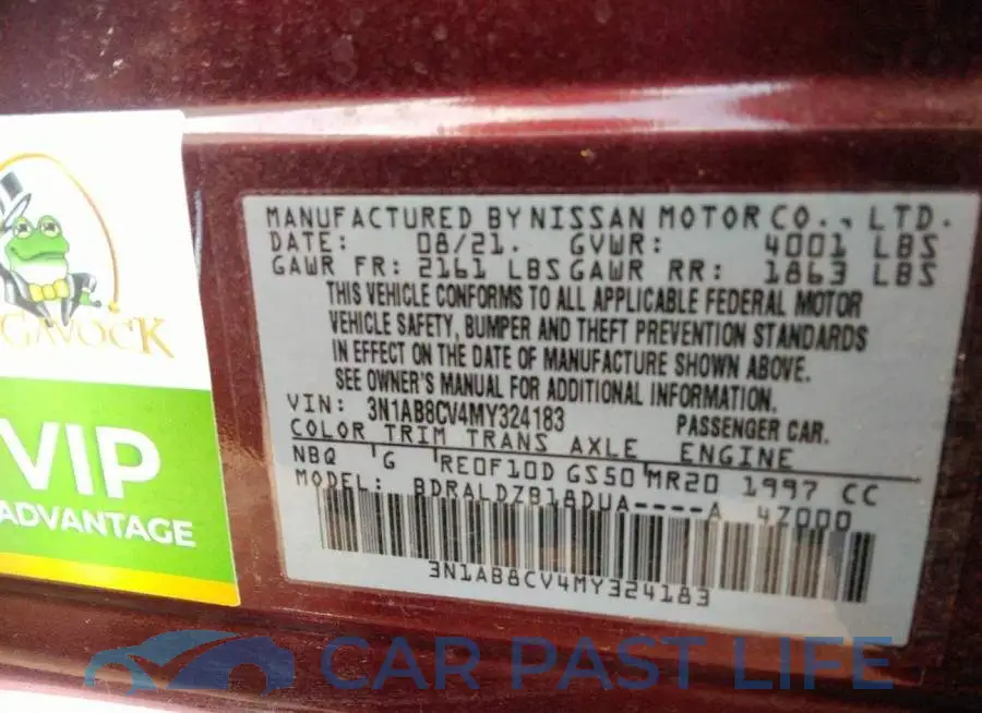 3N1AB8CV4MY324183# 9