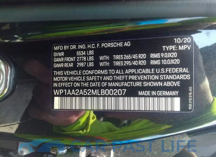WP1AA2A52MLB00207# 9