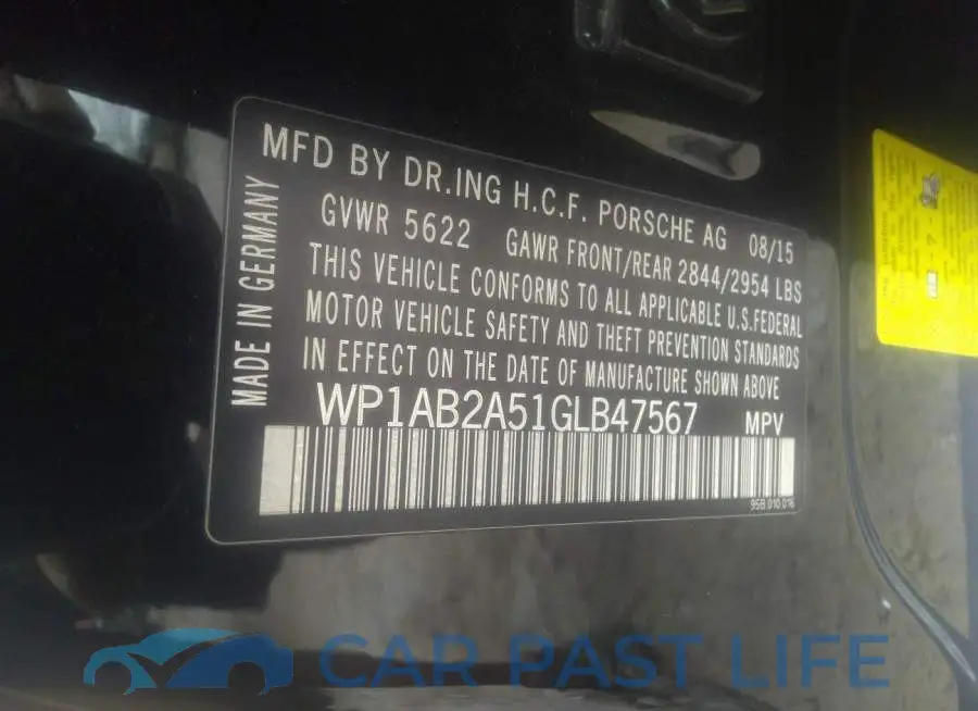 WP1AB2A51GLB47567# 9