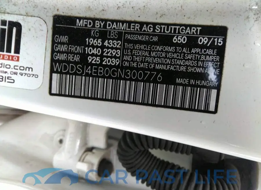 WDDSJ4EB0GN300776# 9