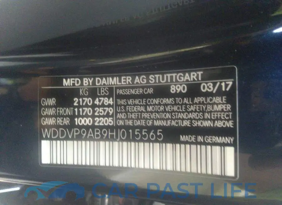 WDDVP9AB9HJ015565# 9