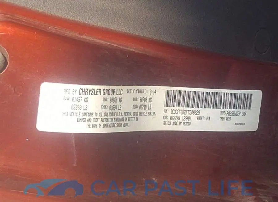 3C3CFFBR2FT500929# 9
