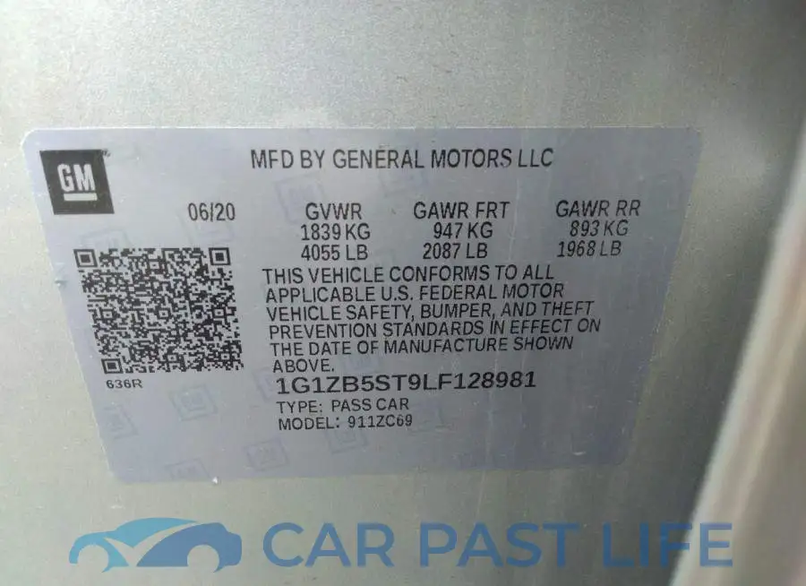 1G1ZB5ST9LF128981# 9