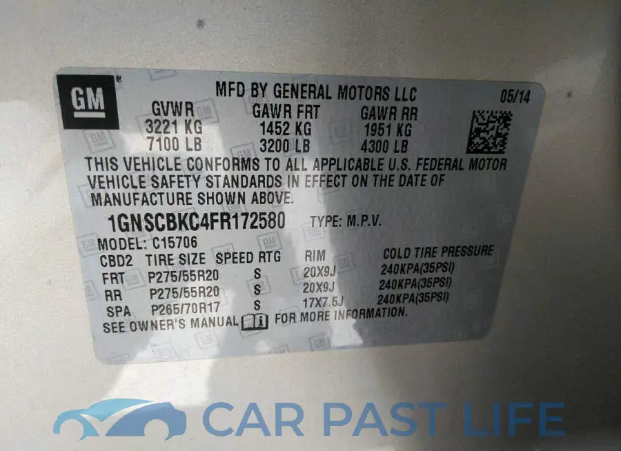 1GNSCBKC4FR172580# 9