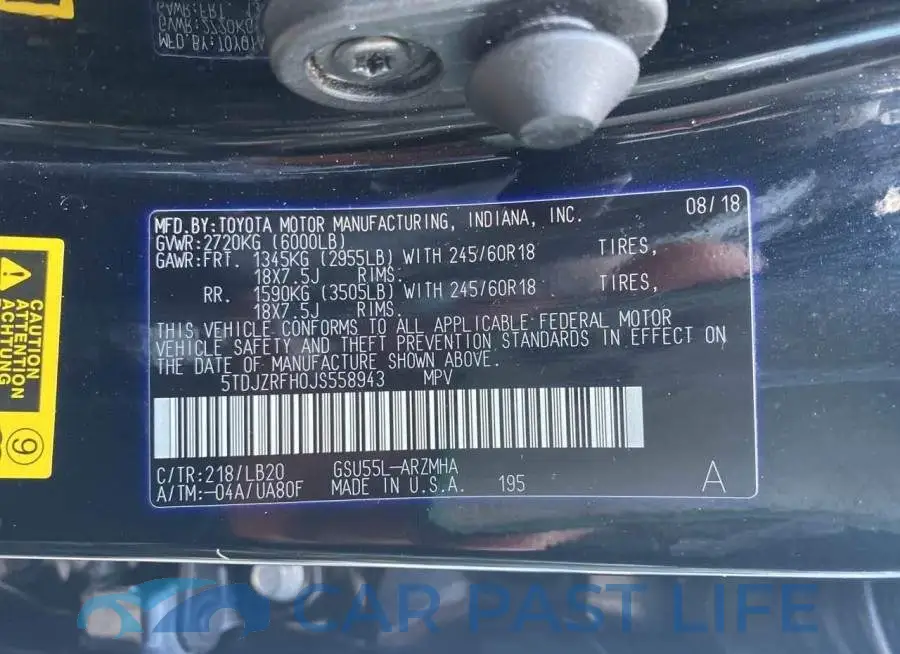 5TDJZRFH0JS558943# 9