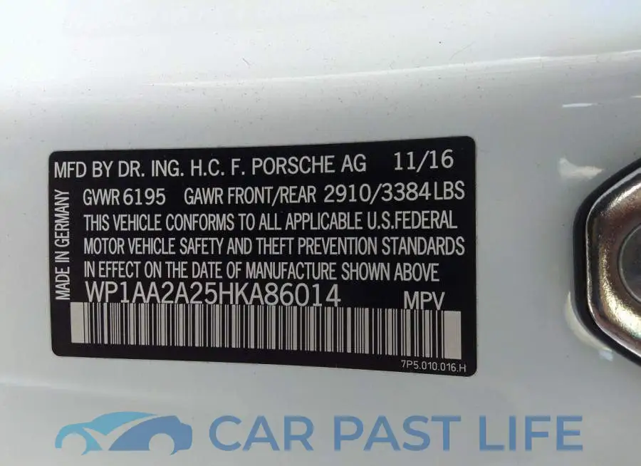 WP1AA2A25HKA86014# 9