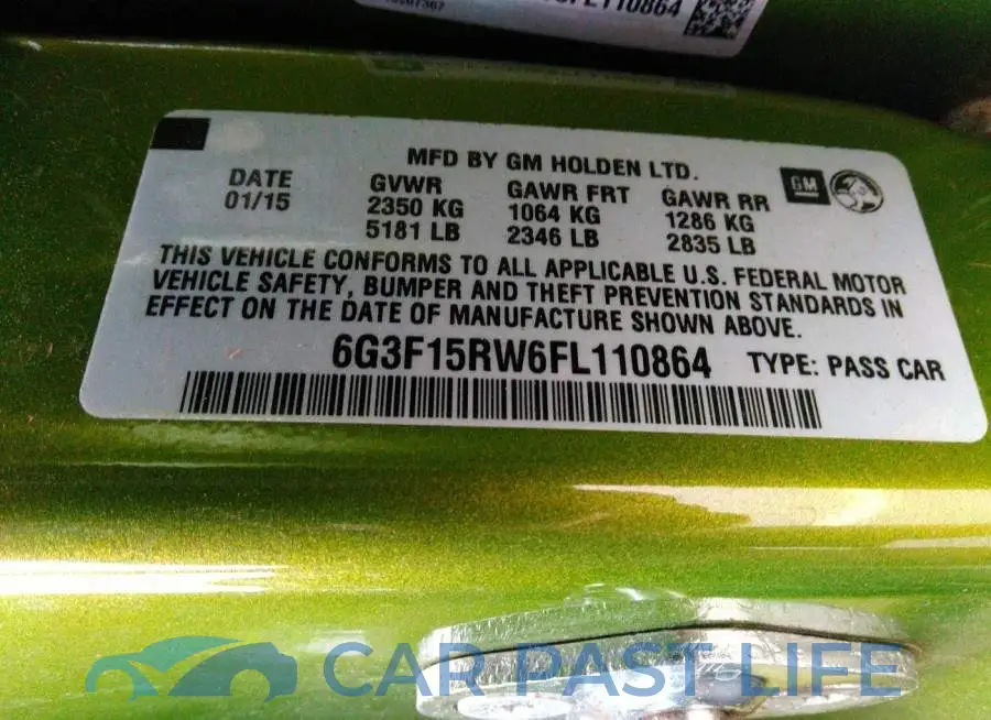 6G3F15RW6FL110864# 9