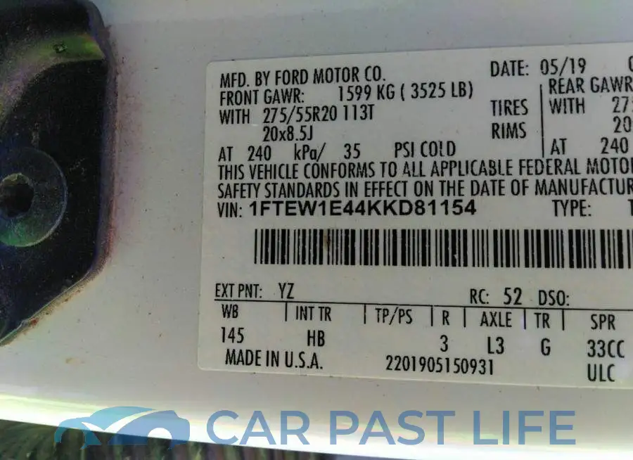 1FTEW1E44KKD81154# 9