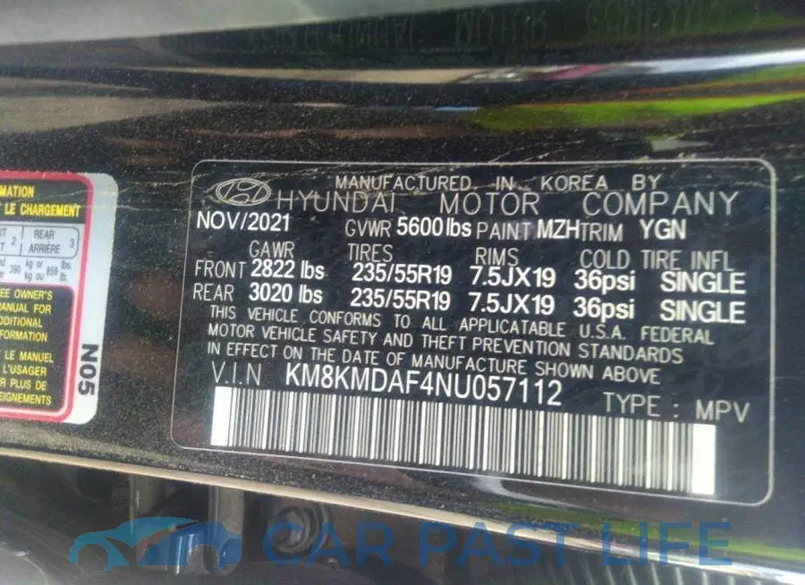KM8KMDAF4NU057112# 9