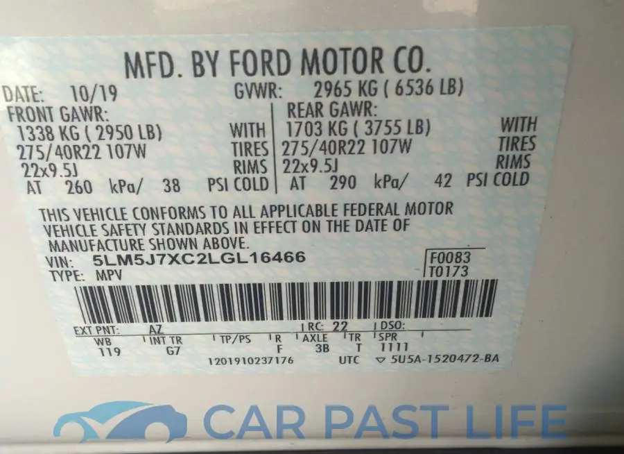 5LM5J7XC2LGL16466# 9