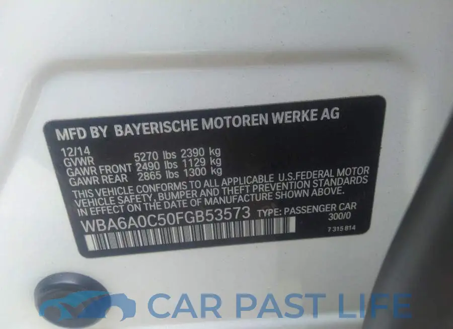 WBA6A0C50FGB53573# 9