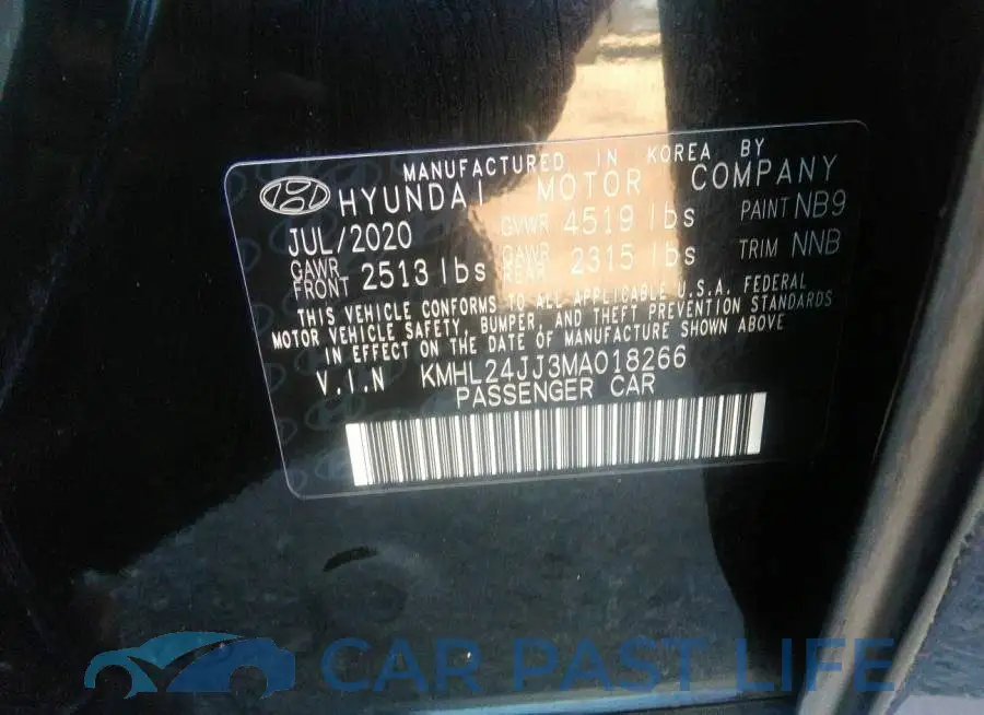 KMHL24JJ3MA018266# 9