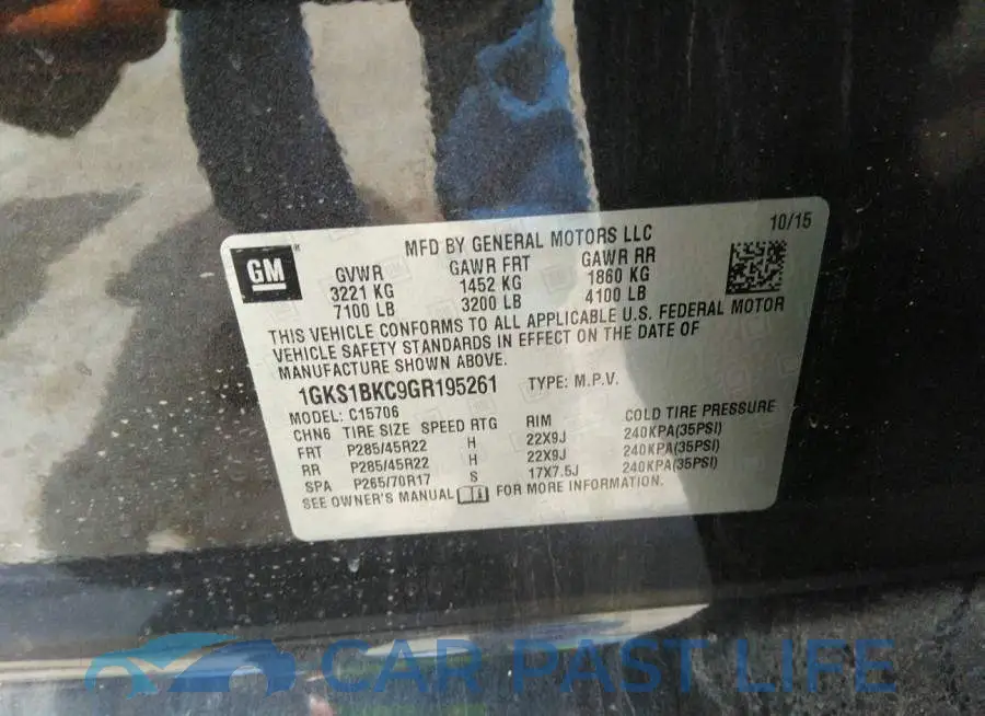 1GKS1BKC9GR195261# 9