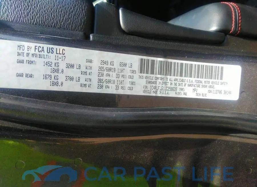 1C4RJFLG1JC258639# 9
