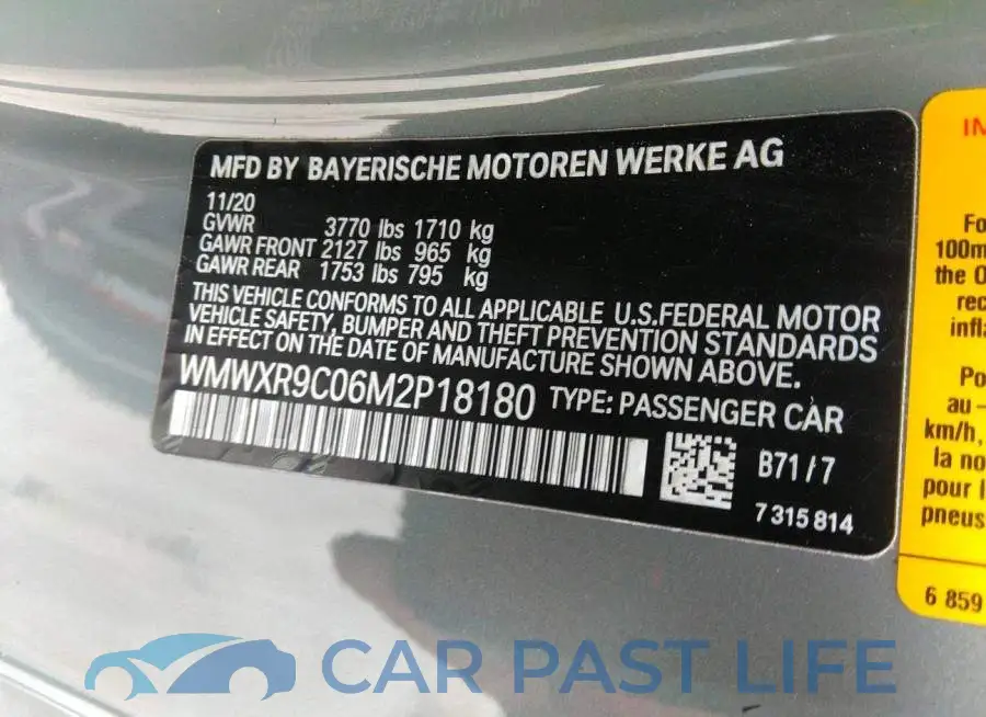 WMWXR9C06M2P18180# 9