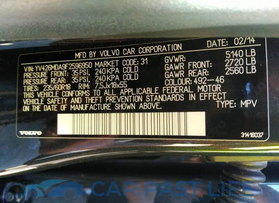 YV426MDA9F2596950# 9